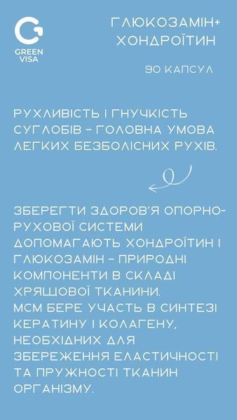 Глюкозамин+Хондроитин (90 капс.) Грин-Виза (Green-Visa) 01/009 фото