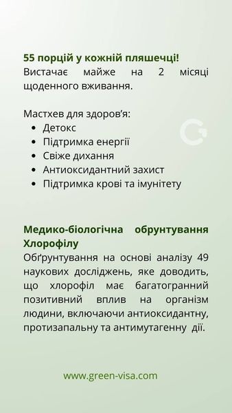 Хлорофіл з екстрактом м'яти (250 мл) Грін-Віза (Green-Visa) 13/004 фото
