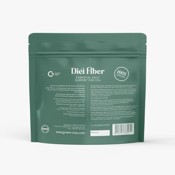 Клетчатка "Diet Fiber" (300 гр) Грин-Виза (Green-Visa) 00/27 фото