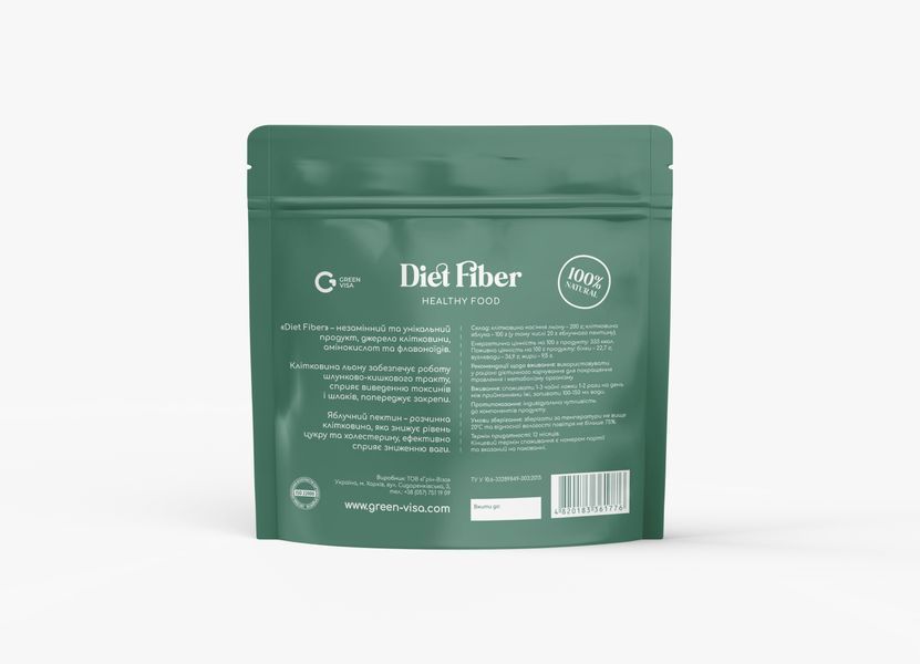 Клетчатка "Diet Fiber" (300 гр) Грин-Виза (Green-Visa) 00/27 фото